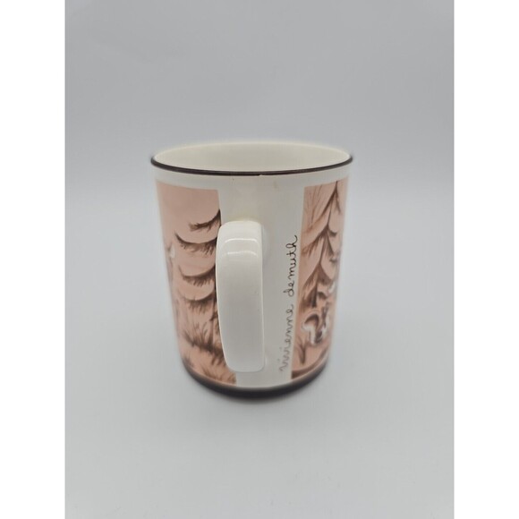 Fawns & Squirrel by Artist Vivienne De Muth Vintage Coffee Mug CCCC England NICE - Picture 2 of 12